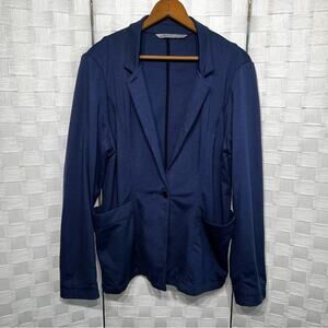 QOR Women’s Travel Blazer Size Large Odor‎ Control Navy Blue Business Casual